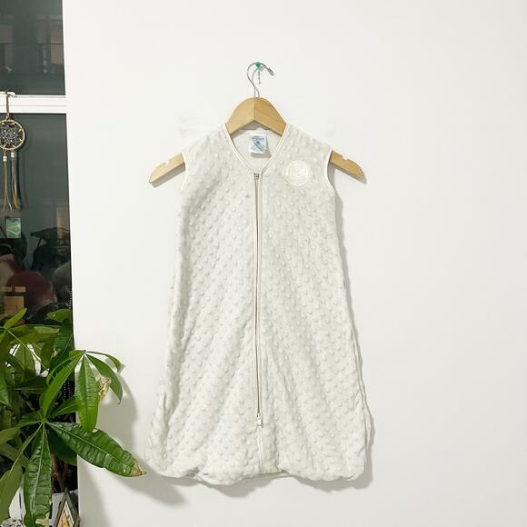 Halo Baby Sleepsack in Cream Dimple Plush Size Medium 6-12 Months - Picture 1 of 7